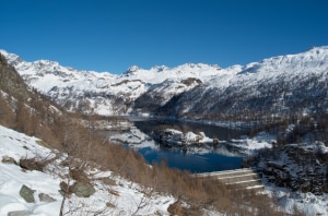 La diga del Codelago sopra l'Alpe Devero