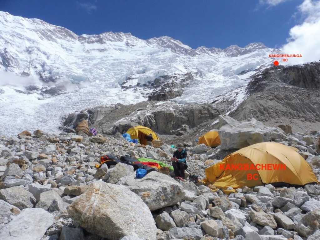 Al Campo base del Kangbachen
