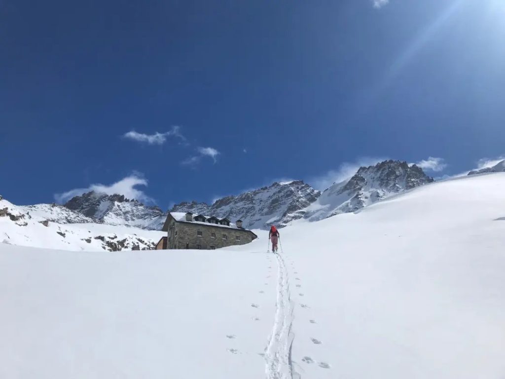 Arrivando al Rifugio Chabod