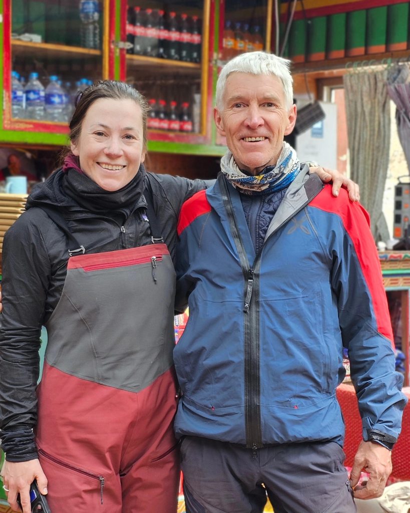 Babanov con Kristin Harila incontrata per caso a Lobuche nei giorni scorsi. FB Babanov Valery