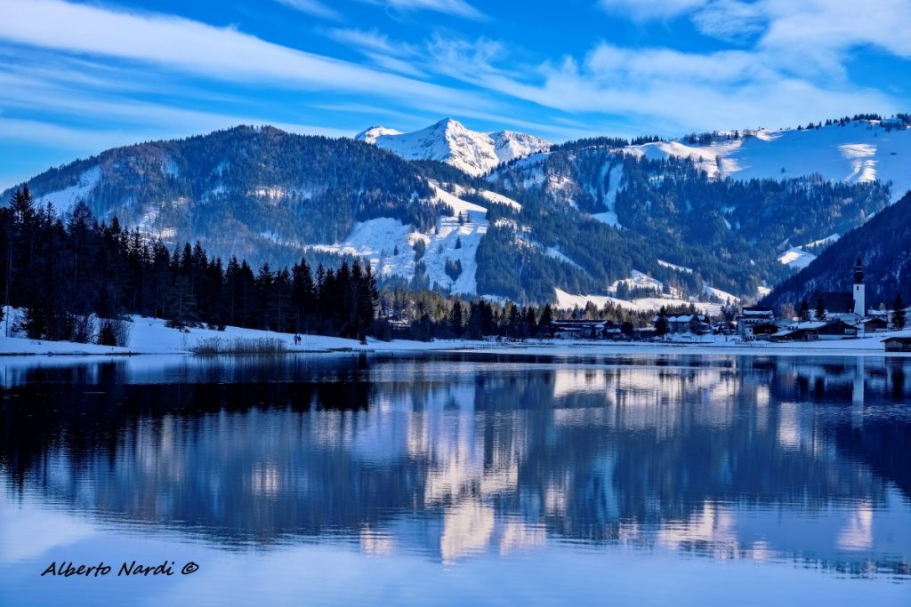 Il Pillersee visto dal sentiero Kat Walk Winter. Foto Alberto Nardi