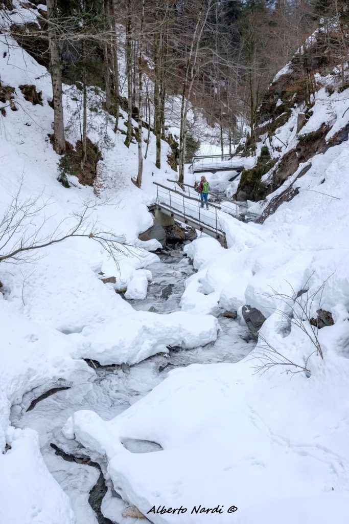 Il sentiero che porta alla cascata Eifersbacher. Foto Alberto Nardi