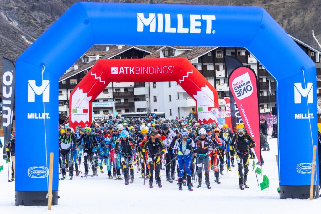 La partenza di una tappa del Millet Tour du Rutor. Foto Francesco Bergamaschi