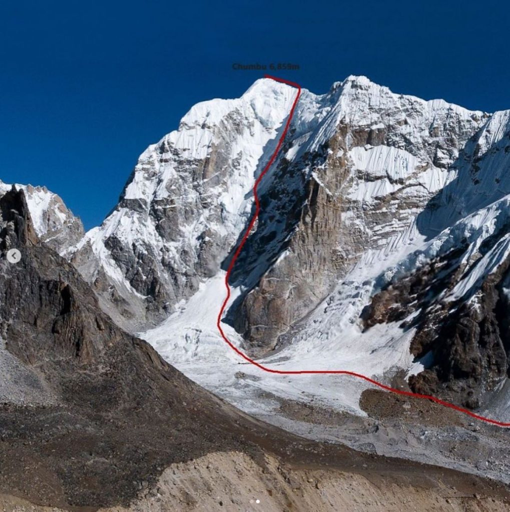 La via sul Chumbu che i due sudcoreani cercheranno di aprire @woo_seok_ju