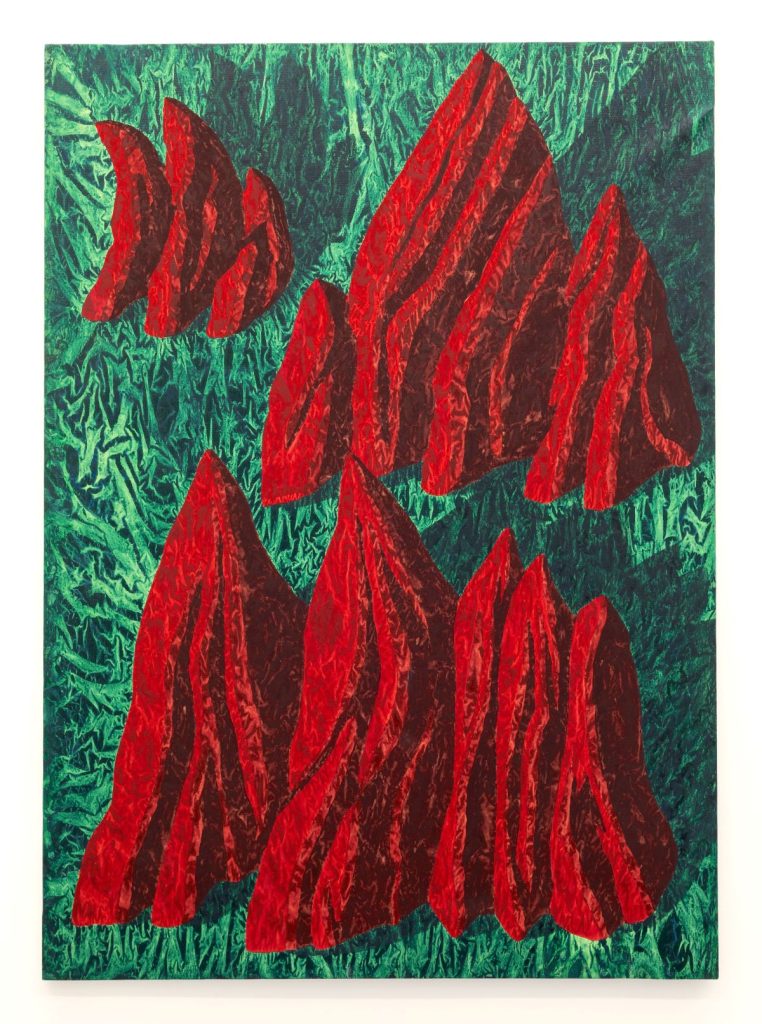 Montagne Rosse 1994, acrilico su carta intelata, 129x93cm @ Galleria Umberto Di Marino