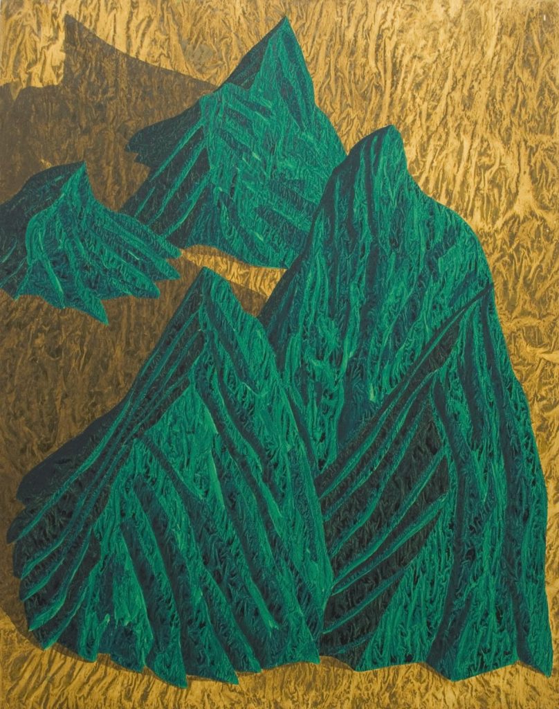 Montagne verdi, 1995, acrilico su carta intelata, 160.5x127cm @ Alberto Di Fabio