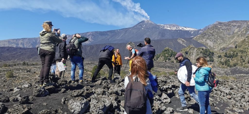 Un momento della registrazione della puntata di Linea Verde sentieri dedicata all