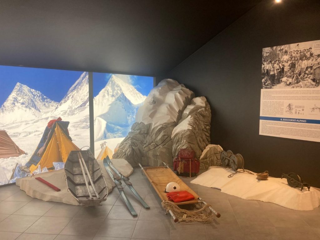 Uno degli allestimenti del museo lecchese @Cai Lecco