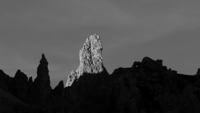Al Passo Gardena a fotografare il tramonto.