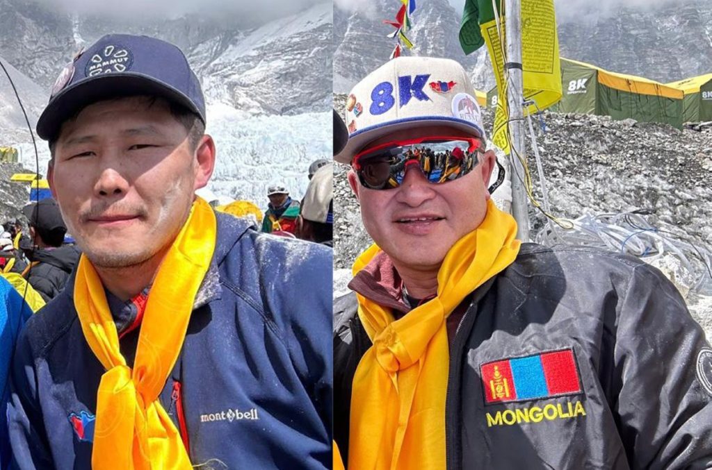 Usukhjargal Tsedendamba e Prevsuren Puujee Lkhagvajav, i due alpinisti dispersi @ Everest Cronicle