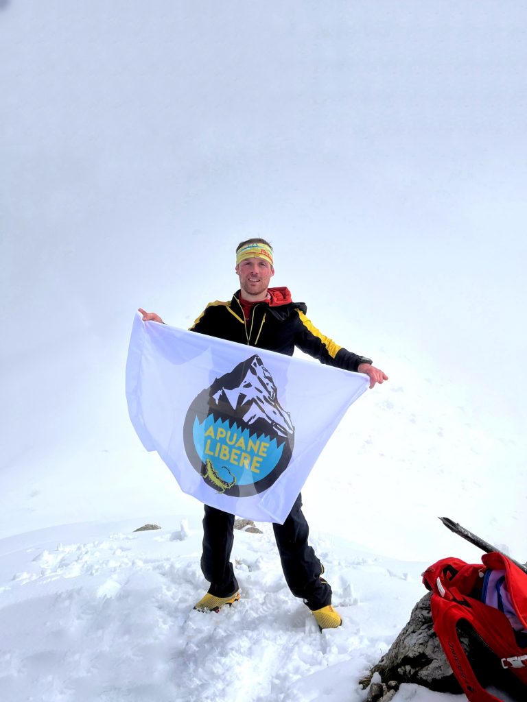 Andrea Lanfri sulla Pania della Croce, foto di Daniele Tesi