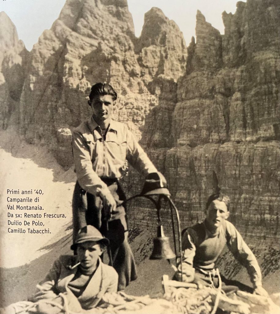 Dal volume La storia del gruppo Rocciatori Ragni di Pieve di Cadore, scritto da Paolo Bonetti