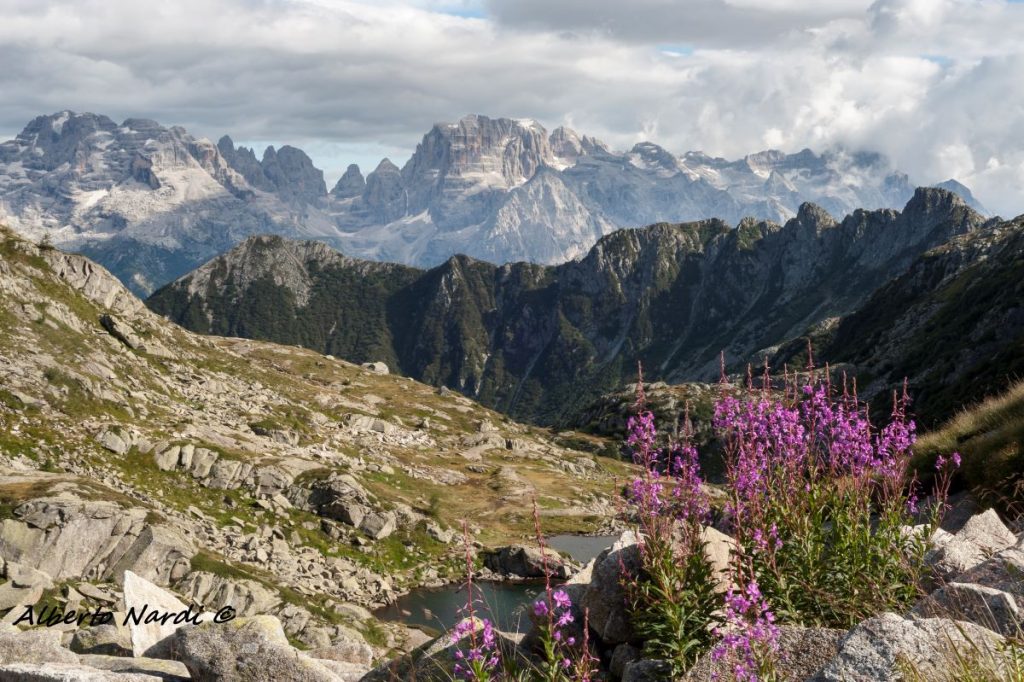 Le Dolomiti di Brenta vista dal Lago Nero. Foto Alberto Nardi