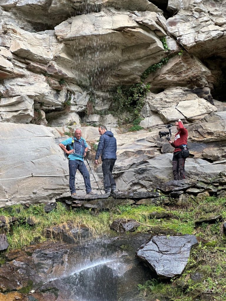 Lino Zani durante la registrazione della nuova puntata di Linea Verde Sentieri