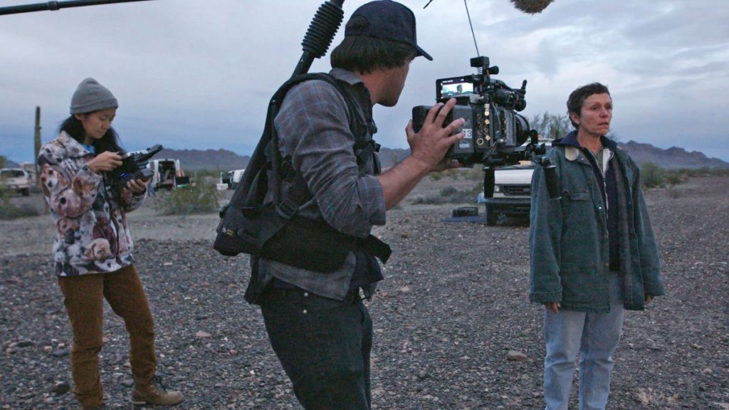 Sul set di Nomadland