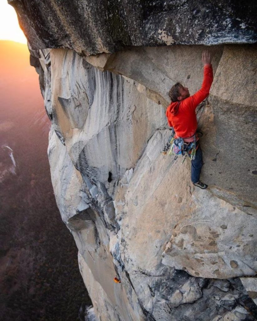 Tommy Caldwell su El Cap. Foto IG Tommy Caldwell
