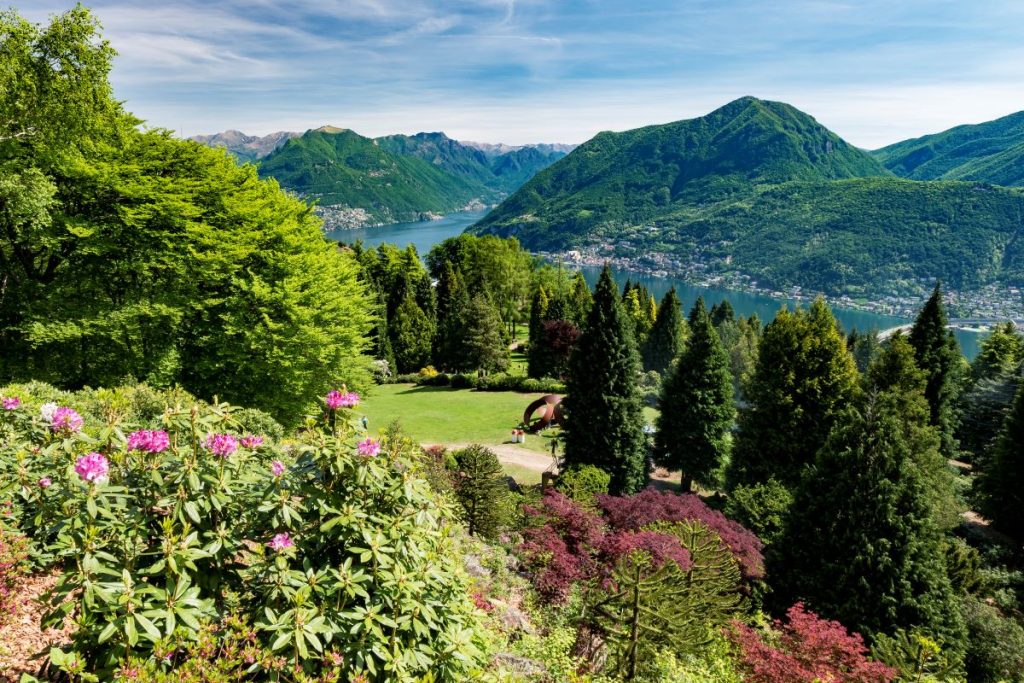 Vista dal Parco San Grato, sullo sfondo il Monte Sighignola. Foto Alberto Nardi
