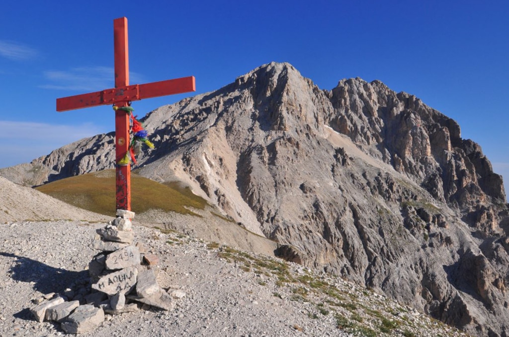 La vetta di Monte Aquila e il Corno Grande, foto Stefano Ardito