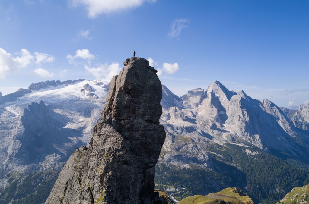 Ferrata delle Trincee, sopra Arabba. Foto Francesco Tremolada