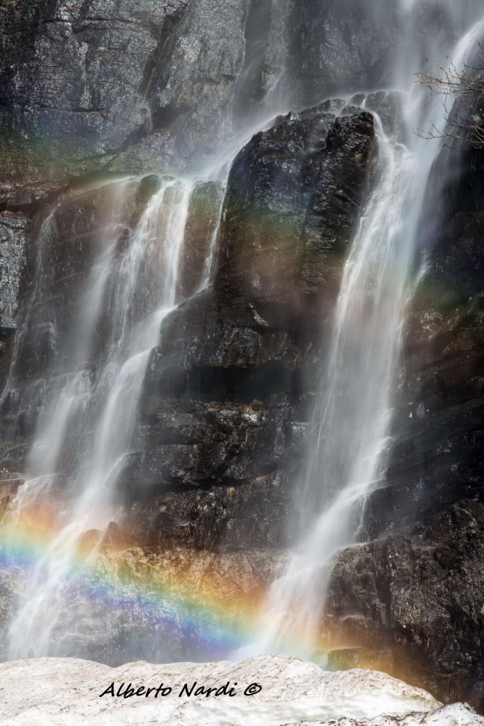Arcobaleno alla Cascata della Foga. Foto Alberto Nardi