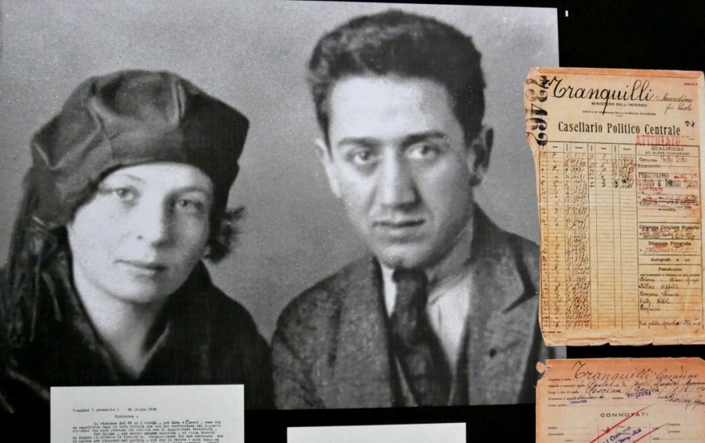 Ignazio Silone ricercato dal fascismo con Gabriella Seidenfeld