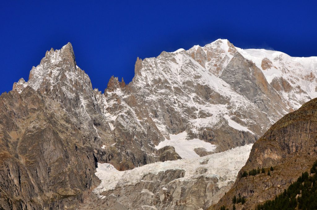 Il Monte Bianco da Entrèves, foto Stefano Ardito