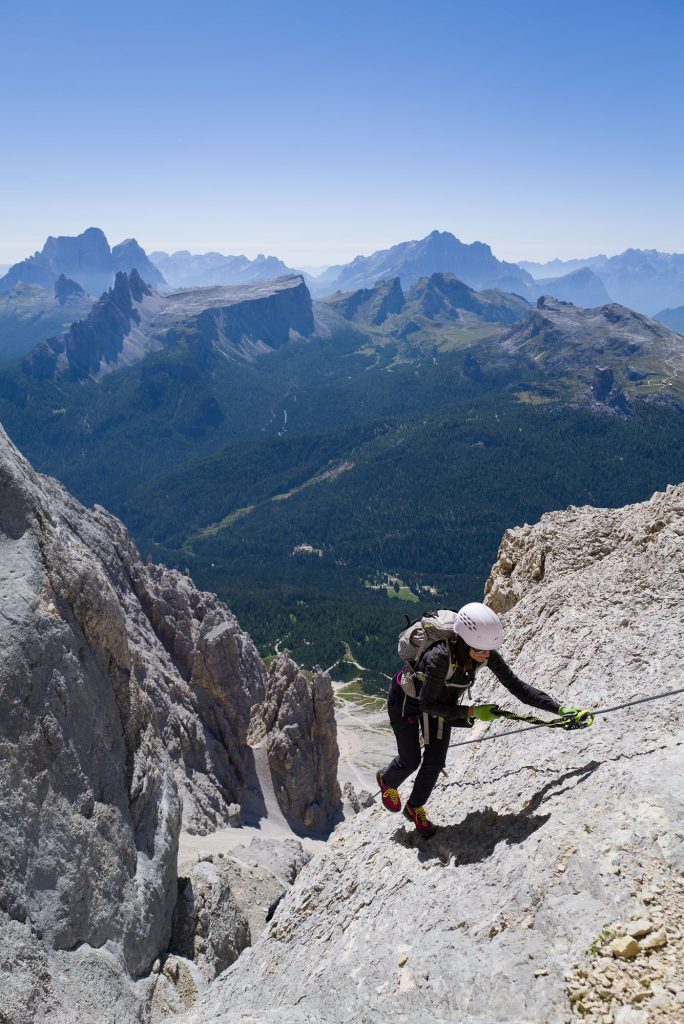 La Ferrata Olivieri sulla Tofana di Mezzo. Foto Francesco Tremolada