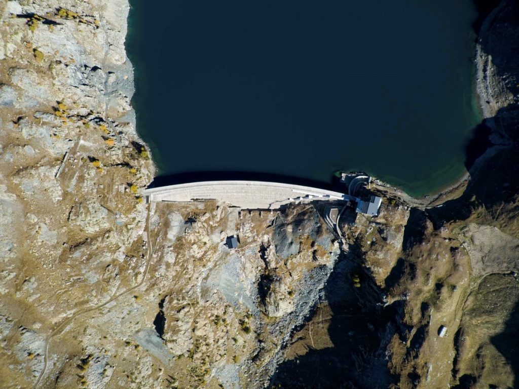 La diga del Gabiet dall