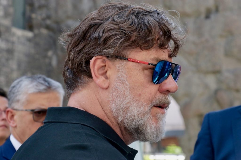 Russell Crowe ieri ad Aosta @aostasera