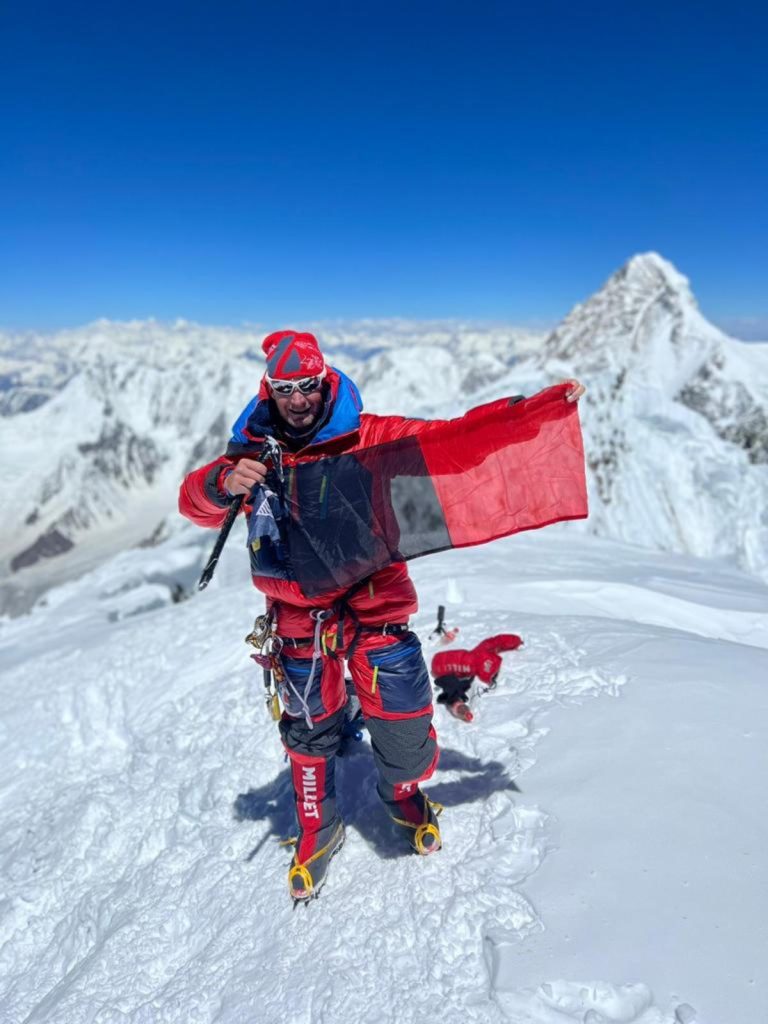 Sulla vetta del Broad Peak nel 2002