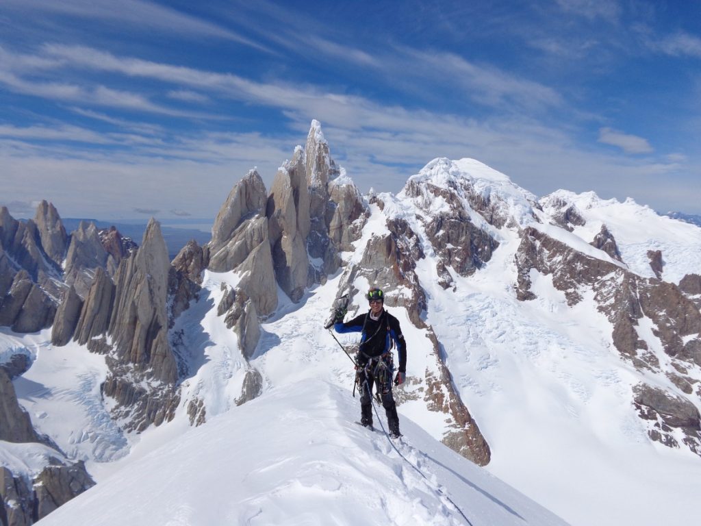 Tomas Franchini sulla cima del Cerro Rincon