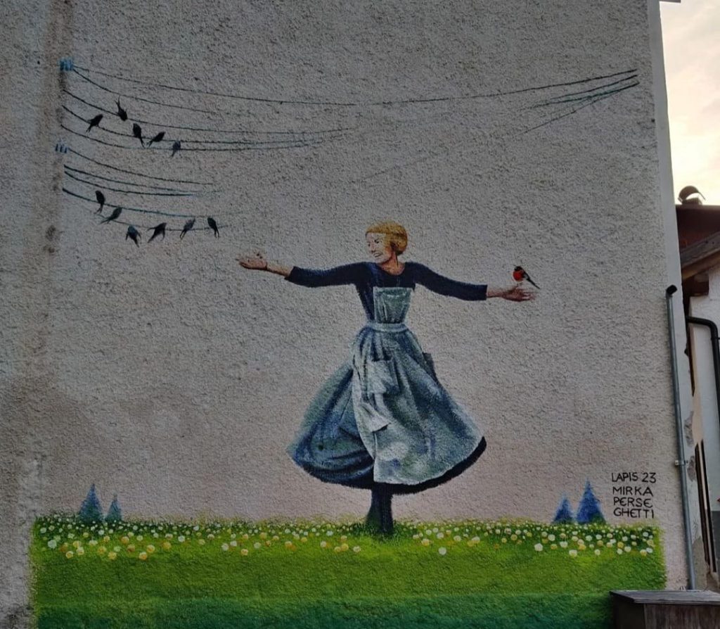 Un murales realizzato per Lapis Festival