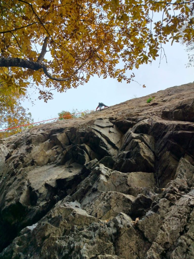 Una delle vie della nuova falesia all