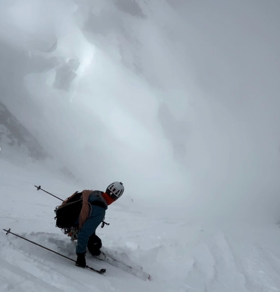 Visibilità non certo eccellente. IG Vivian Bruchez