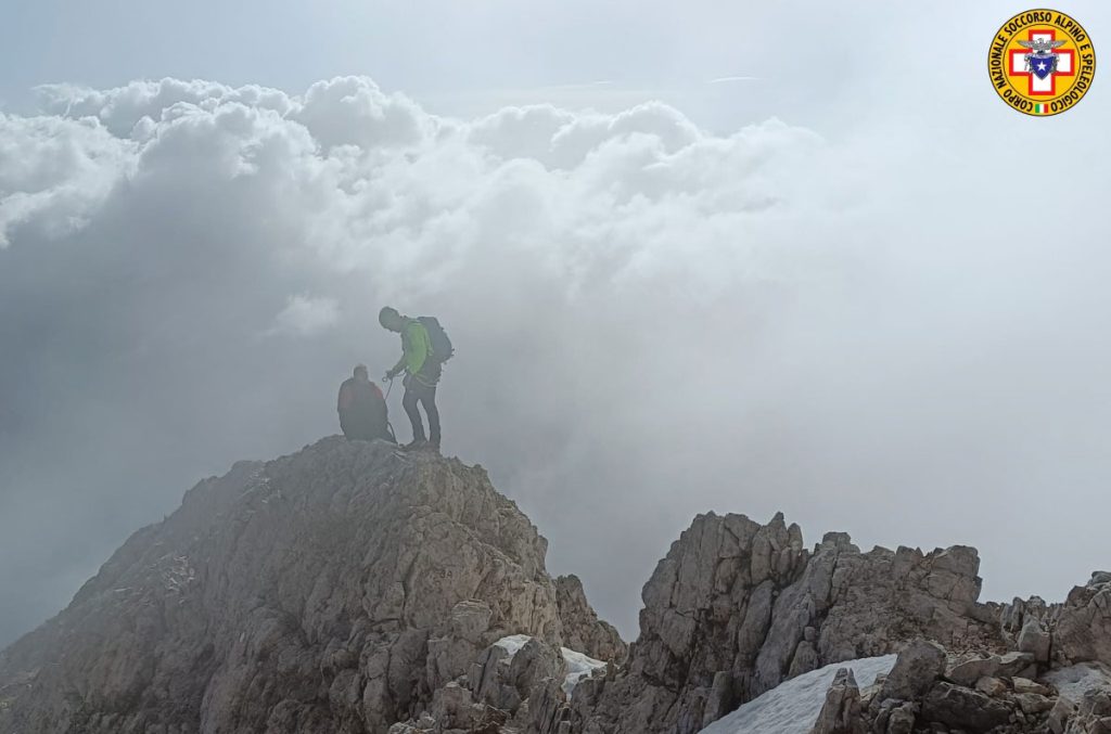 Corno Grande, 23 giugno, Direttissima, foto SASA-Soccorso Alpino e Speleologico dell'Abruzzo