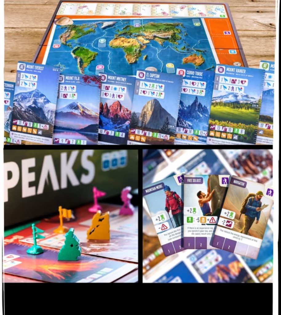 Carte, mappe, pedine di Peaks