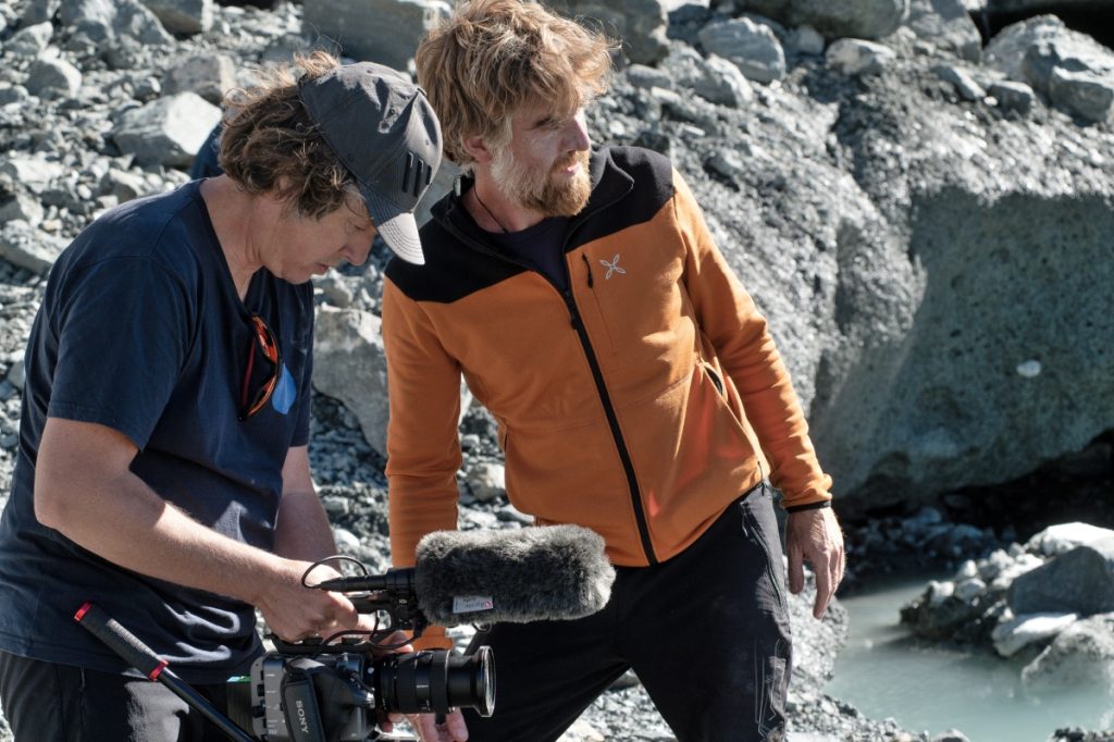 Cognetti sul set di Fiore Mio CDaniele Mantione