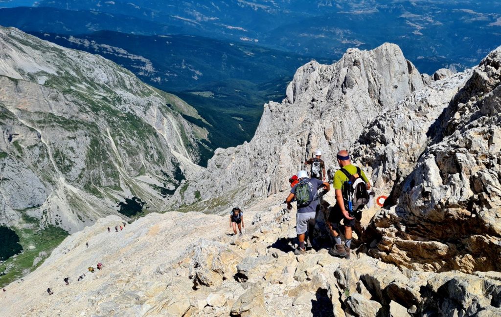 Corno Grande (Gran Sasso), un vero sentiero EE, foto Stefano Ardito