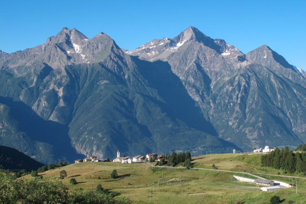 Il panorama da Lignan dove si trova l