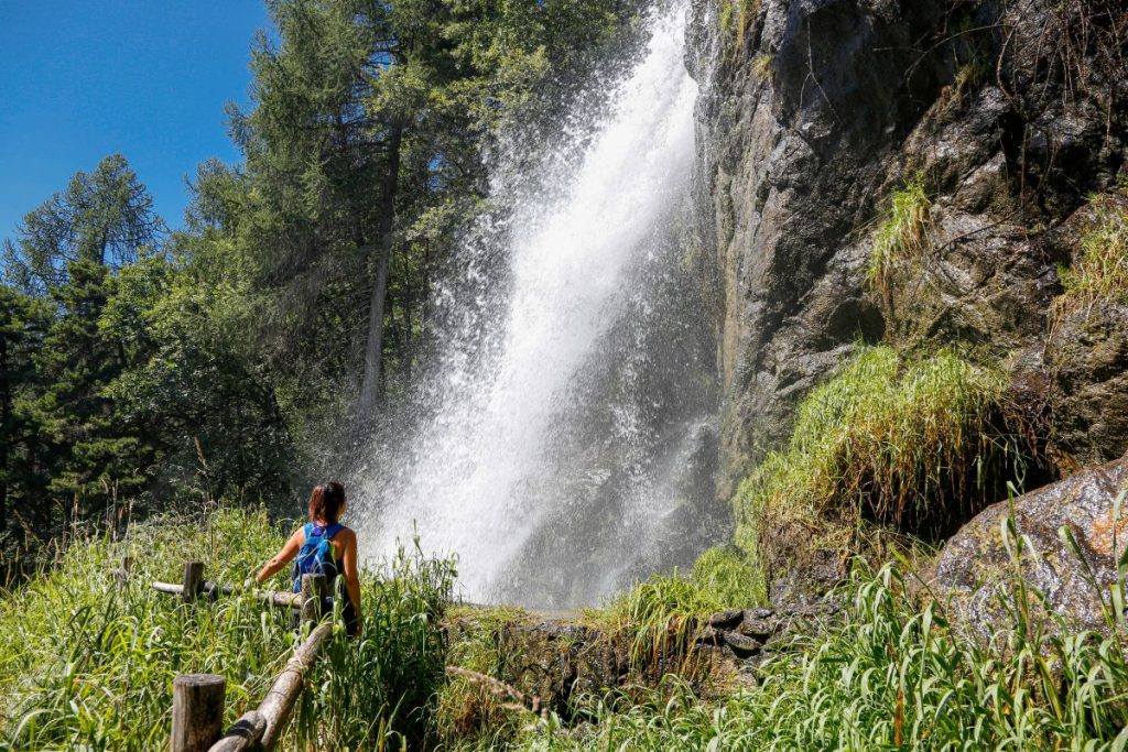 La cascata presso il Ru d