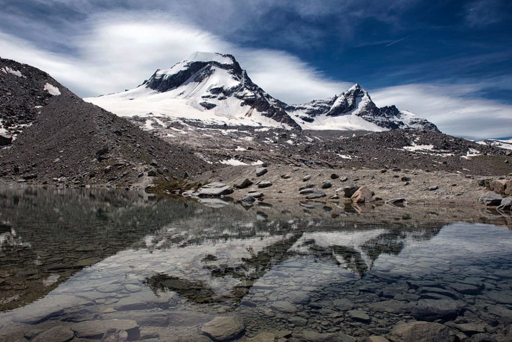 Lago di Moncorvè, Ciarforon e Becca di Monciair. Foto Roberto Carnevali