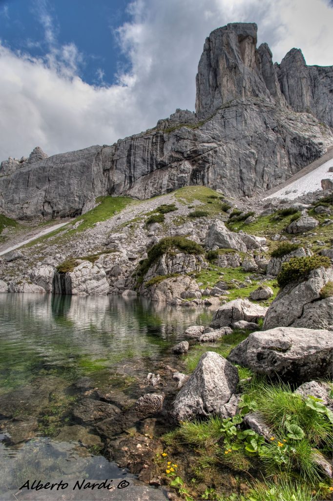 Lo Rofanspitze affacciato sullo Hirschlacke. Foto Alberto Nardi