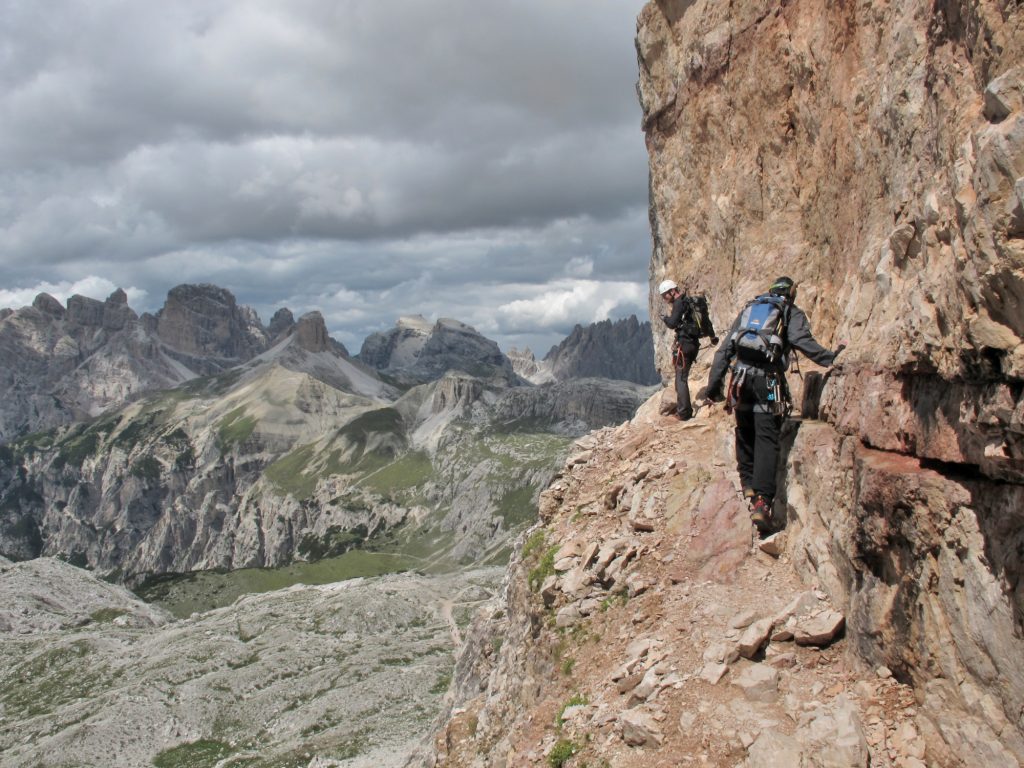 Monte Paterno, la ferrata verso Forcella Passaporto, foto SA