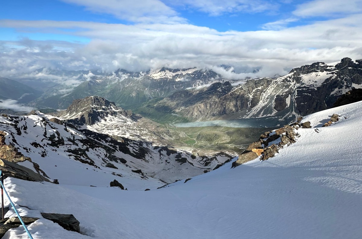 Nei pressi del Rifugio Quintino Sella al Felik, in Val d'Ayas. Foto CNSAS Valle d'Aosta
