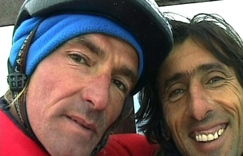 Patrick Berhault con Edlinger, suo compagno in numerose ascensioni estreme. @ ANSA