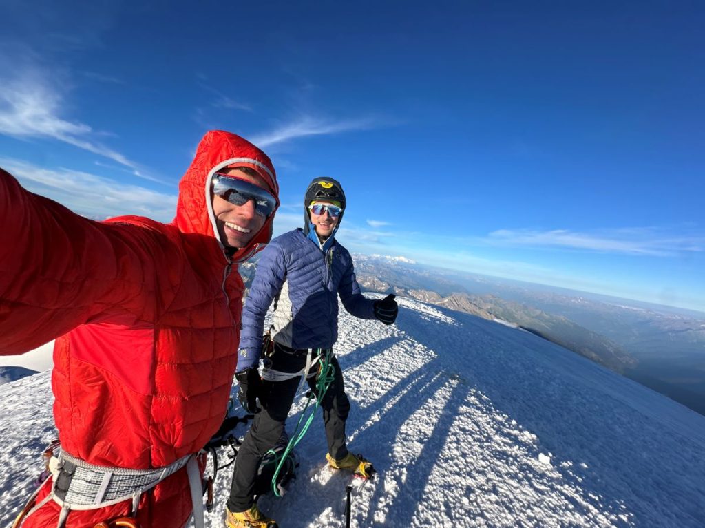 Prima della lunghissima discesa su Courmayeur
