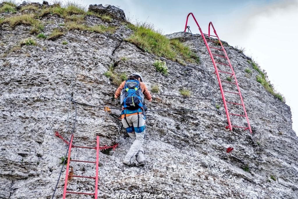 Sulla Ferrata Angelino. Foto Alberto Nardi