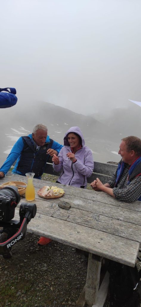 Un momento della registrazione della puntata