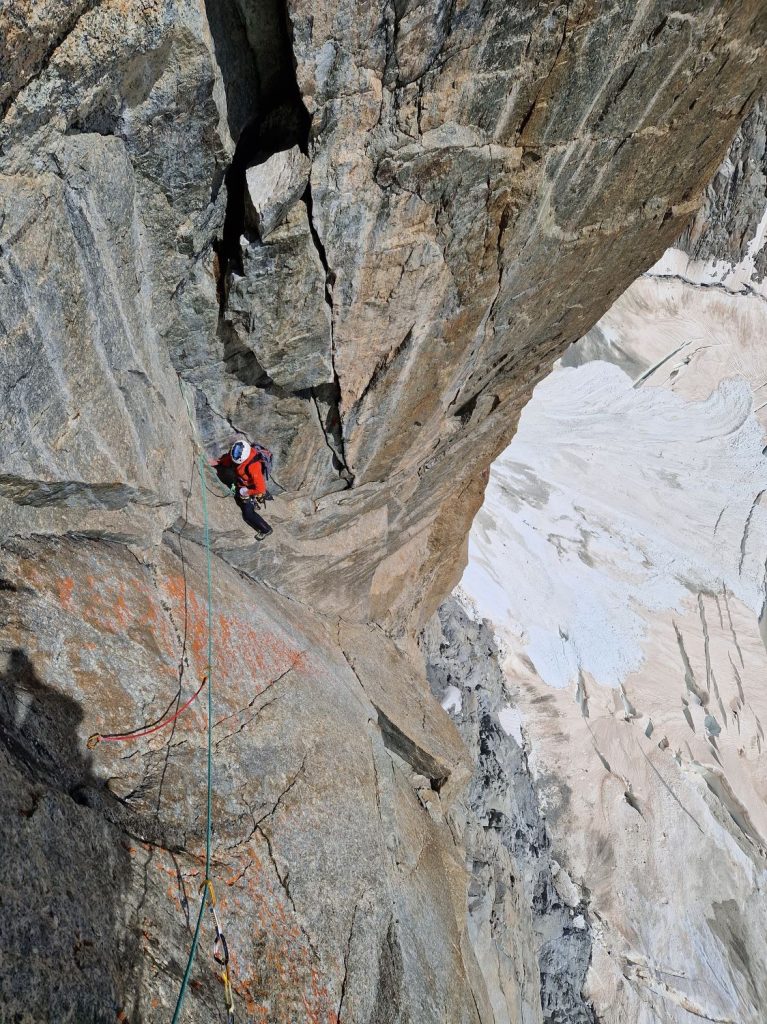 Un momento di arrampicata su Divine providence