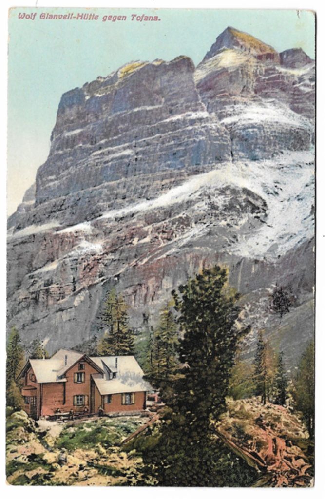 Wolf Glanvell Hütte gegen Tofana © J Werth Olang, archivio Roberto Vecellio